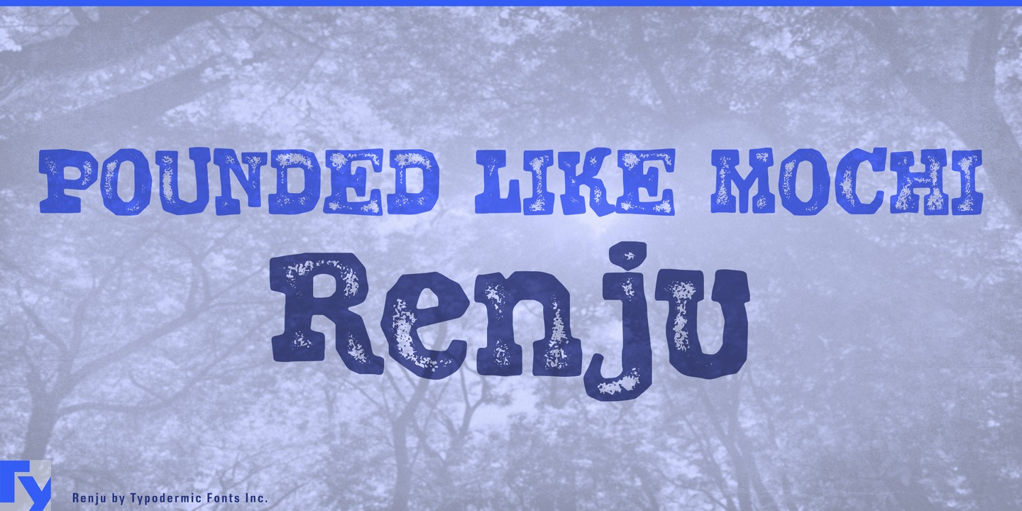 Пример шрифта Renju